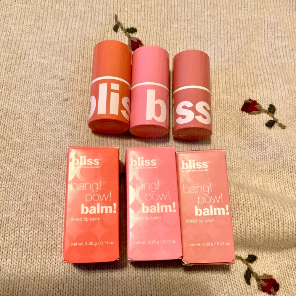 Bliss Bang! Pow! Tinted lip balms - set of 3!